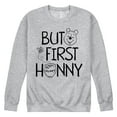 thumbnail image 1 of Winnie the Pooh - But First Hunny - Men's Crew Fleece Sweatshirt, 1 of 4