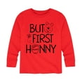 thumbnail image 1 of Winnie the Pooh - But First Hunny - Toddler And Youth Long Sleeve Graphic T-Shirt, 1 of 4