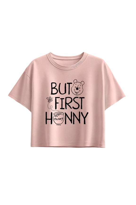 - But First Hunny - Youth Girls Boxy T-Shirt