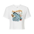thumbnail image 1 of Winnie the Pooh - Butterfly Friends with Eeyore - Juniors Cropped Cotton Blend T-Shirt, 1 of 4