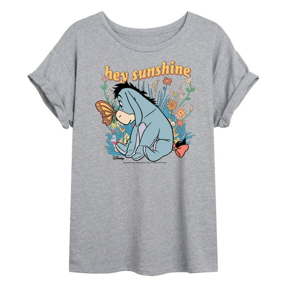 Winnie the Pooh - Butterfly Friends with Eeyore - Juniors Ideal Flowy Muscle T-Shirt