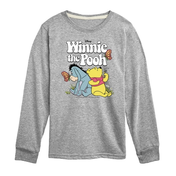 Winnie the Pooh - Butterfly Friends with Eeyore - Toddler And Youth Long Sleeve Graphic T-Shirt