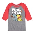 thumbnail image 1 of Winnie the Pooh - Butterfly Friends with Eeyore - Toddler And Youth Raglan Graphic T-Shirt, 1 of 1