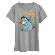 Winnie the Pooh - Butterfly Friends with Eeyore - Womens Short Sleeve Graphic T-Shirt