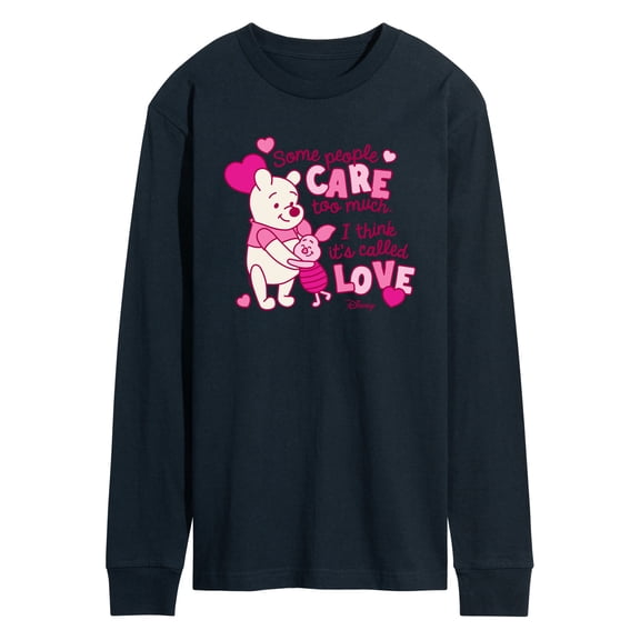 Winnie the Pooh - Care Too Much Called Love - Men's Long Sleeve Graphic T-Shirt