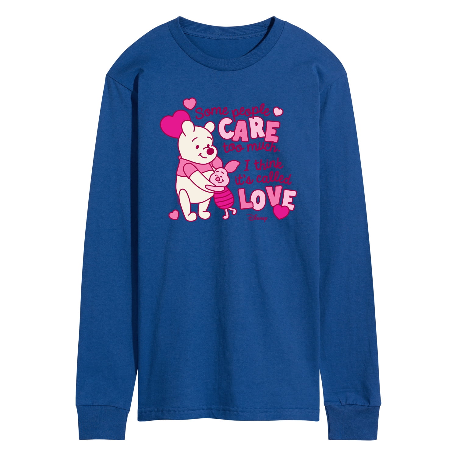 Winnie the Pooh Care Too Much Called Love Men's Long Sleeve Graphic