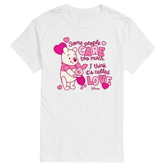 Winnie the Pooh - Care Too Much Called Love - Men's Short Sleeve Graphic T-Shirt