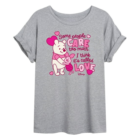 Winnie the Pooh - Care Too Much Called Love - Women's Oversized Graphic T-Shirt