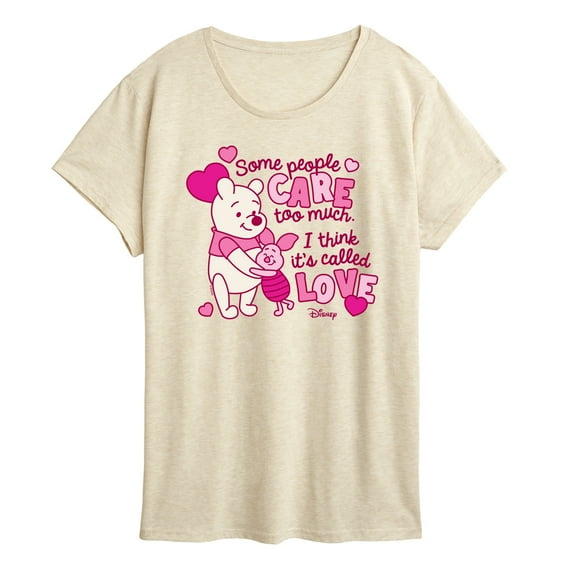 Winnie the Pooh - Care Too Much Called Love - Women's Short Sleeve Graphic T-Shirt