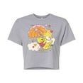 thumbnail image 1 of Winnie the Pooh - Carried Away in the Clouds with an Umbrella - Juniors Cropped Cotton Blend T-Shirt, 1 of 4