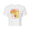 thumbnail image 1 of Winnie the Pooh - Carried Away in the Clouds with an Umbrella - Juniors Cropped Cotton Blend T-Shirt, 1 of 4
