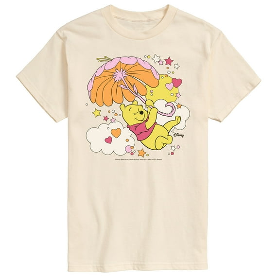 Winnie the Pooh - Carried Away in the Clouds with an Umbrella - Men's Short Sleeve Graphic T-Shirt
