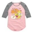 thumbnail image 1 of Winnie the Pooh - Carried Away in the Clouds with an Umbrella - Toddler And Youth Girls Raglan Graphic T-Shirt, 1 of 4
