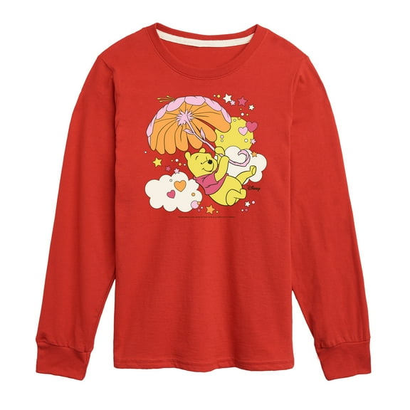 Winnie the Pooh - Carried Away in the Clouds with an Umbrella - Toddler And Youth Long Sleeve Graphic T-Shirt