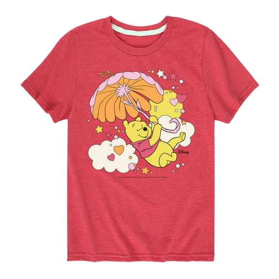 Winnie the Pooh - Carried Away in the Clouds with an Umbrella - Toddler And Youth Short Sleeve Graphic T-Shirt