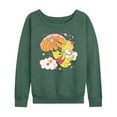 thumbnail image 1 of Winnie the Pooh - Carried Away in the Clouds with an Umbrella - Women's Lightweight French Terry Long Sleeve Shirt, 1 of 4