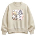 thumbnail image 1 of Winnie the Pooh - Character Grid Drawing - Women's Oversized Fleece Crew Sweatshirt, 1 of 3