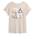 thumbnail image 1 of Winnie the Pooh - Character Grid Drawing - Women's Oversized T-Shirt, 1 of 4