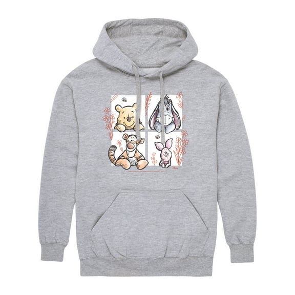 Winnie the Pooh - Character Grid - Men's Pullover Fleece Hoodie