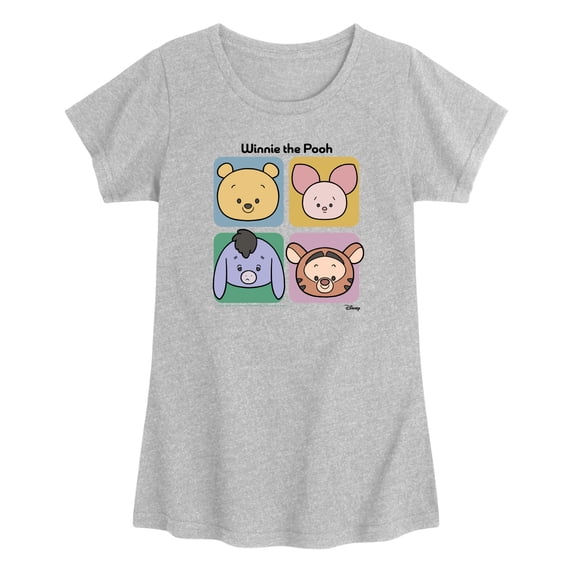Winnie the Pooh - Character Squares - Toddler Girls Fitted Short Sleeve T-Shirt