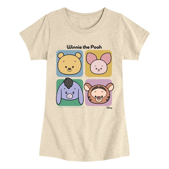 Winnie the Pooh - Character Squares - Youth Girls Fitted Short Sleeve T-Shirt