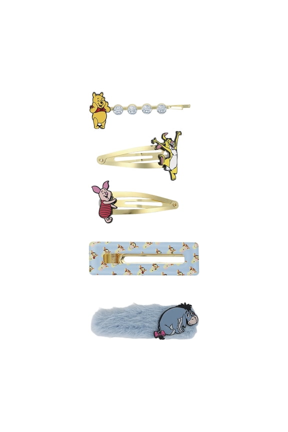 Winnie the Pooh Characters 5 piece Hair Clip Set