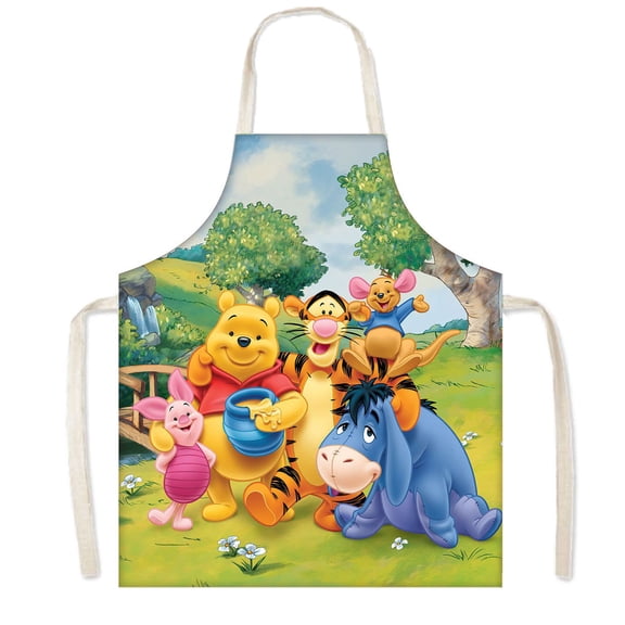 Winnie the Pooh Chef Aprons Adjustable, BBQ Waterproof & Oil-Proof Aprons Cute Gifts 75x65cm