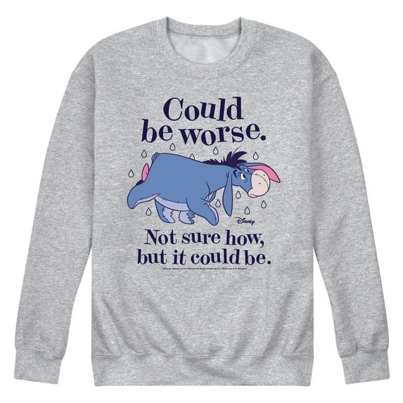 Winnie the Pooh - Could Be Worse Eeyore - Men's Crew Fleece Sweatshirt