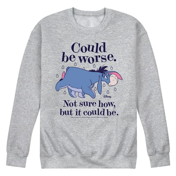 Winnie the Pooh - Could Be Worse Eeyore - Men's Crew Fleece Sweatshirt