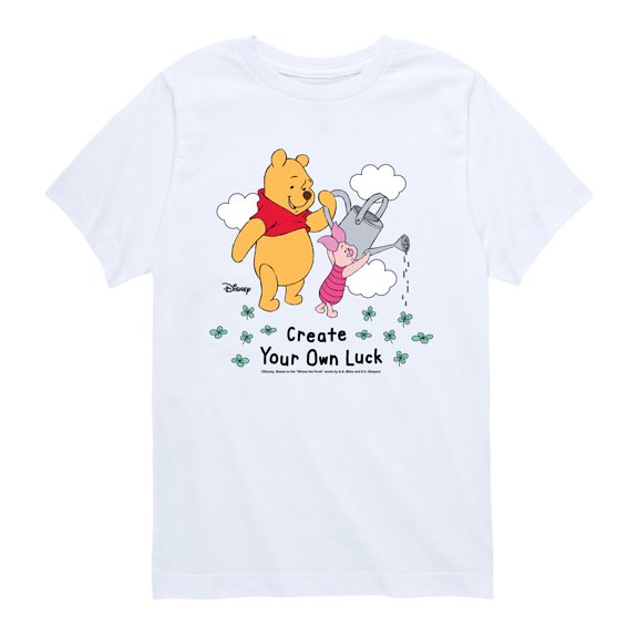 Winnie the Pooh - Create Own Luck - Youth Boys Short Sleeve Graphic T-Shirt