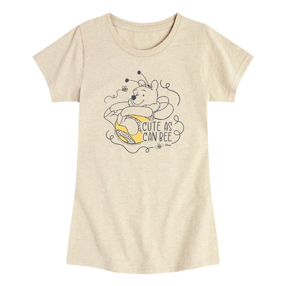 Winnie the Pooh - Cute As Can Bee - Toddler Girls Fitted Short Sleeve T-Shirt