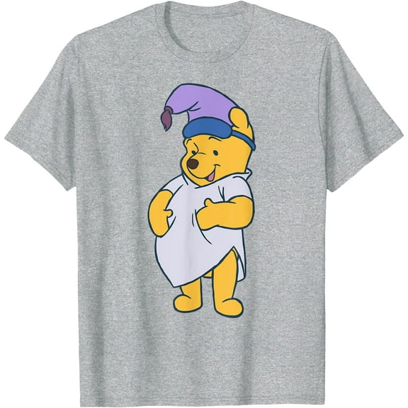 Winnie the Pooh Cute Bear Ready To Sleep Big Portrait Unisex Softstyle T-Shirt for Men Women Kids