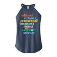 thumbnail image 1 of Winnie the Pooh - Days of the Week with Piglet, Tigger, Eeyore - Juniors High Neck Tank Top, 1 of 4