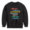 thumbnail image 1 of Winnie the Pooh - Days of the Week with Piglet, Tigger, Eeyore - Toddler And Youth Crewneck Fleece Sweatshirt, 1 of 4