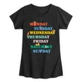 thumbnail image 1 of Winnie the Pooh - Days of the Week with Piglet, Tigger, Eeyore - Toddler And Youth Girls Short Sleeve Graphic T-Shirt, 1 of 4