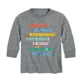 thumbnail image 1 of Winnie the Pooh - Days of the Week with Piglet, Tigger, Eeyore - Toddler And Youth Long Sleeve Graphic T-Shirt, 1 of 4