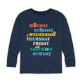 thumbnail image 1 of Winnie the Pooh - Days of the Week with Piglet, Tigger, Eeyore - Toddler And Youth Long Sleeve Graphic T-Shirt, 1 of 4
