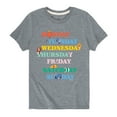 thumbnail image 1 of Winnie the Pooh - Days of the Week with Piglet, Tigger, Eeyore - Toddler And Youth Short Sleeve Graphic T-Shirt, 1 of 4