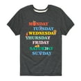 thumbnail image 1 of Winnie the Pooh - Days of the Week with Piglet, Tigger, Eeyore - Toddler And Youth Short Sleeve Graphic T-Shirt, 1 of 4