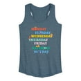 thumbnail image 1 of Winnie the Pooh - Days of the Week with Piglet, Tigger, Eeyore - Women's Racerback Tank Top, 1 of 4