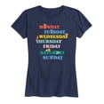 thumbnail image 1 of Winnie the Pooh - Days of the Week with Piglet, Tigger, Eeyore - Women's Short Sleeve Graphic T-Shirt, 1 of 4