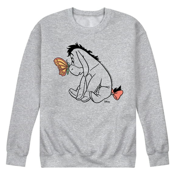 Winnie the Pooh - Eeyore And Butterfly - Men's Crew Fleece Sweatshirt