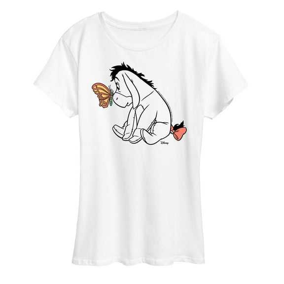 Winnie the Pooh -  Eeyore And Butterfly - Women's Short Sleeve Graphic T-Shirt