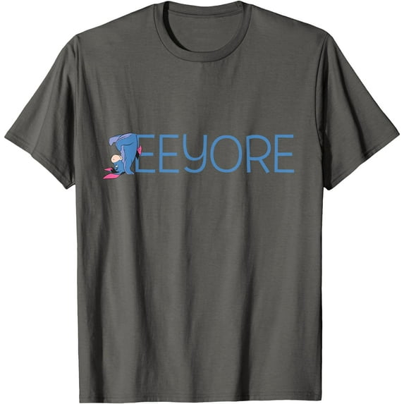 Winnie the Pooh Eeyore Classic Lettering Unisex Softstyle T-Shirt for Men Women Kids,Charcoal Color,Size YXS