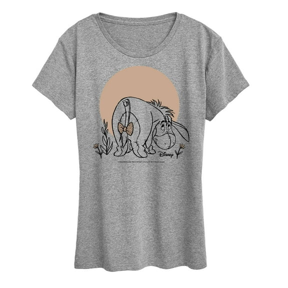 Winnie the Pooh -  Eeyore Flowers - Women's Short Sleeve Graphic T-Shirt