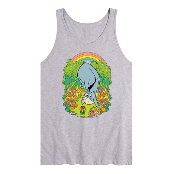 Winnie the Pooh - Eeyore Grazing Through Flowers - Rainbow - Men's Jersey Tank Top