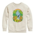 thumbnail image 1 of Winnie the Pooh - Eeyore Grazing Through Flowers - Rainbow - Toddler And Youth Crewneck Fleece Sweatshirt, 1 of 4