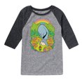 thumbnail image 1 of Winnie the Pooh - Eeyore Grazing Through Flowers - Rainbow - Toddler And Youth Raglan Graphic T-Shirt, 1 of 4