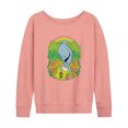 thumbnail image 1 of Winnie the Pooh - Eeyore Grazing Through Flowers - Rainbow - Women's Lightweight French Terry Pullover, 1 of 1