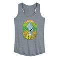thumbnail image 1 of Winnie the Pooh - Eeyore Grazing Through Flowers - Rainbow - Women's Racerback Tank Top, 1 of 4